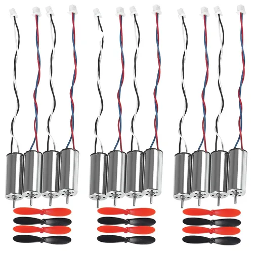 Vista 8 de 4 motores cepillados 8520 de 0.335 x 0.787 in, motor de 3-5 V, 0.15 A, 35000 RPM-50000 RPM, 8520 motor de copa hueca + 4 hélices CW CCW compatibles