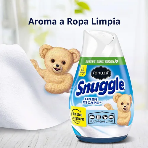 Vista 2 de Renuzit Snuggle Ambientador de gel sólido, aroma Linen Escape, 7 onzas, 12