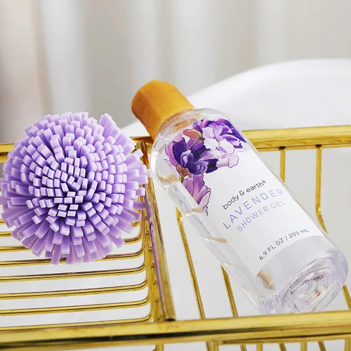 Vista 7 de BODY & EARTH Cestas de regalo de spa de lavanda para mujeres, regalos lujosos para mujeres, juegos de baño y cuerpo, 11 piezas, juegos de baño