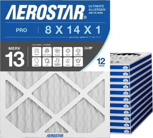 Vista 11 de Aerostar Multi - Filtro de aire de 1 pulgada para aire acondicionado y horno, Blanco