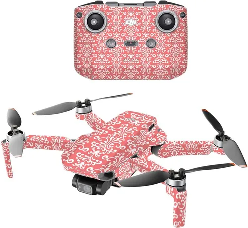 Vista 7 de MightySkins - Compatible con DJI Mini 2 Dron portátil - Morado antiguo Funda protectora de vinilo duradera y única Fácil de aplicar, quitar