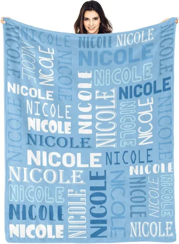 Vista 24 de Dr.TOUGH Mantas personalizadas para niños, mantas y mantas personalizadas con nombre para niños y adultos (color 01, 30 x 40 pulgadas)