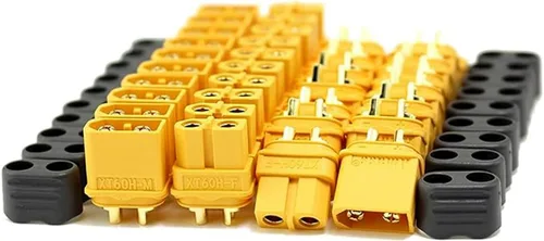 Vista 9 de Amass - 10 pares de conectores de bala XT60H actualizado de XT60 funda hembra y macho chapado en oro para piezas RC