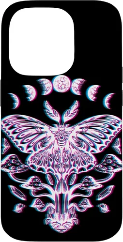 Vista 16 de Funda Glitch para iPhone 15 Glitch Lunar Moth Fases Cristales Setas