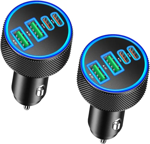 Vista 14 de Apple MFi Certified iPhone 17 Car Charger, 67W Multiport USB-C Car Charger