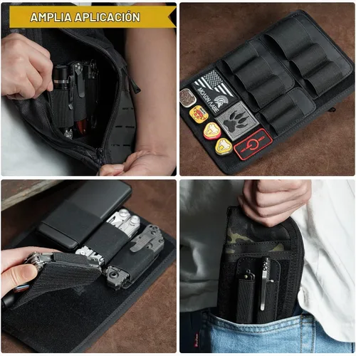 Vista 3 de VIPERADE PL6 Organizador modular EDC táctico, panel de bolsa de inserción elástica con soporte de gancho para accesorios, accesorio para mochila