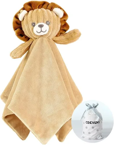 Vista 17 de CREVENT Mantas de bebé suaves y acogedoras para niños y niñas + manta de seguridad, juego con una bolsa de regalo esenciales para recién nacidos Gris