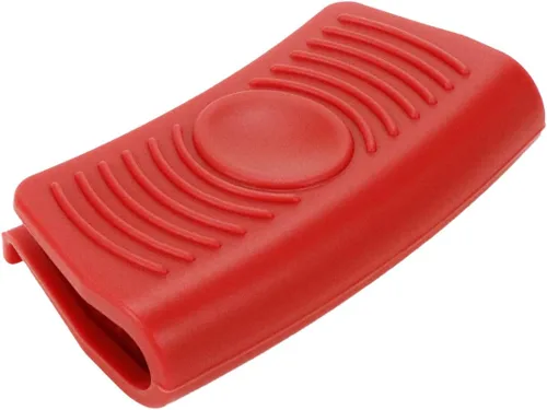 Vista 2 de Sscon 2 pares de asas calientes de silicona para ollas de resistencia al calor, agarres de soporte para sartén de hierro fundido (rojo)