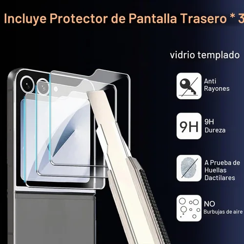 Vista 3 de Ferilinso Protector de pantalla para Samsung Galaxy Z Flip 6 / Z Flip 7 FE [compatible con funda de teléfono] – Película interior, 3
