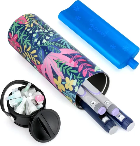 Vista 15 de YOUSHARES Estuche de Viaje Refrigerador de Insulina - Organizador Aislado de Medicamentos para Diabéticos Bolsa de Enfriamiento Portátil para Pluma