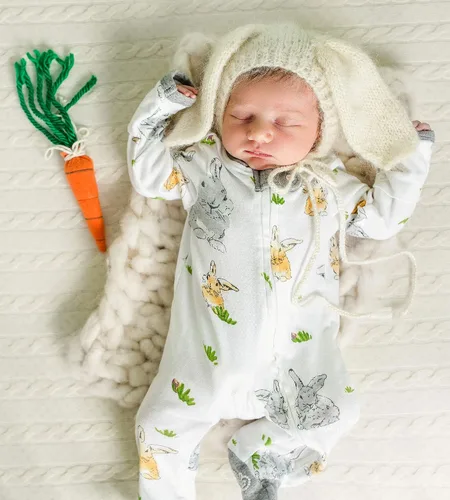 Vista 212 de Burt's Bees Baby - Pijama de una pieza para bebé, mameluco para dormir y jugar, algodón 100% orgánico, cremallera frontal