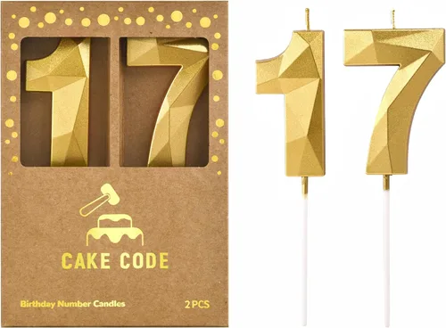 Vista 21 de Crystal Gold - Velas de cumpleaños con número 0 de 2.76 pulgadas, velas doradas y de números de pastel para celebración de fiesta