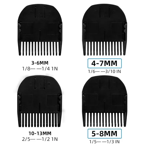 Vista 2 de CR8GR8 Peine Guía Profesional de Corte Compatible con Manscaped 3.0, Paquete de 4, 8 Longitudes de Corte de 1/8"-1/2" Pulgadas Compatible
