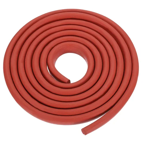 Vista 15 de uxcell Varilla de espuma de 3.28 pies, relleno de junta sólida en forma de D de 0.24 x 0.24 pulgadas, tira de sellado de espuma para protector