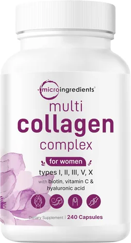 Vista 5 de Micro Ingredients Vitamina D3 5,000iu + K2 100mcg cápsulas blandas y complejo de colágeno múltiple 240 cápsulas paquete de 2 unidades Vitaminas