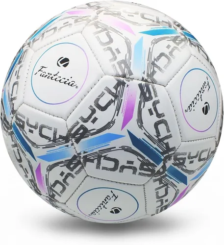 Vista 2 de Balón de fútbol oficial tamaño 5 para interiores y exteriores, pelota de fútbol suave al tacto con bomba, uso adulto y joven