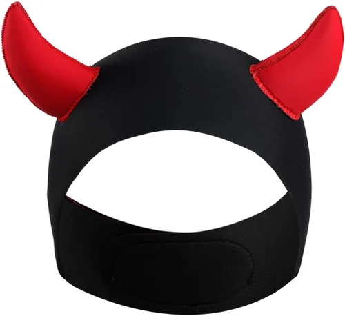 Vista 9 de Diadema de buceo con orejas de gato, diadema de natación para mujeres y niños, capucha de neopreno de 0.079 pulgadas (0.079 in), mantiene el agua