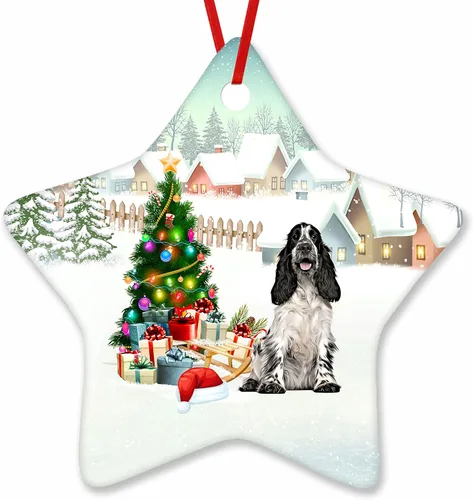 Vista 146 de Prezzy Airedale Terrier - Adorno para decoración de árbol de Navidad, regalos lindos para amantes de los perros, para familiares y amigos, nuevo