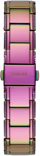 Vista 8 de GUESS US - Reloj analógico de corte floral iridiscente para mujer