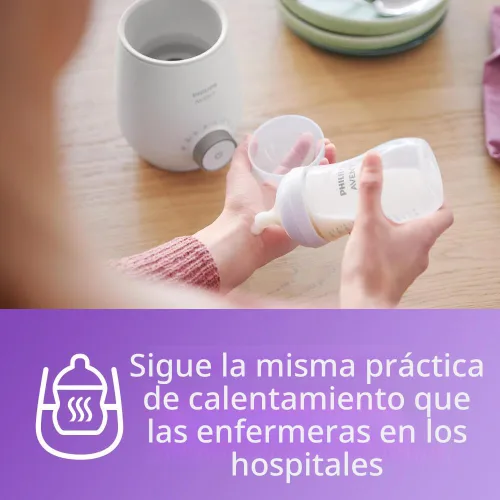 Vista 3 de Calentador de biberones rápido premium Philips Avent, con control inteligente de temperatura, tecnología de baño de agua, apagado automático
