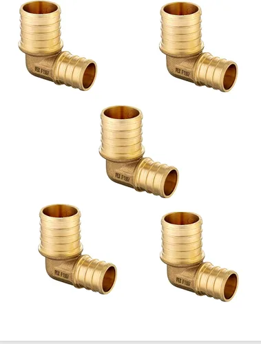 Vista 11 de Paquete de 2 accesorios de latón EFIELD Pex de 1 pulgada x 1 pulgada de 90 grados, ASTM F1807, NSF61 (PEX1807062-2PCS) for Pex Pipe/Tubing
