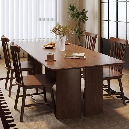 Vista 2 de JKGHK - Sillas de comedor de madera, sillas de cocina sin brazos, silla lateral de sala de estar con respaldo hueco a rayas, silla de comedor