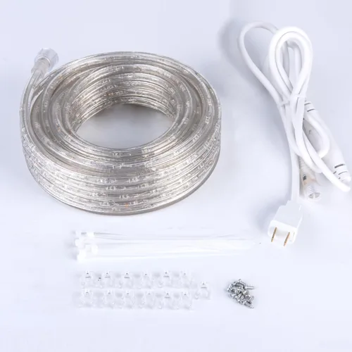 Vista 7 de Cuerda de luces LED para exteriores, luz diurna blanca de 6500 K, impermeable, 432 LED, 40 pies, 39.4 ft, enchufe flexible de 110 V