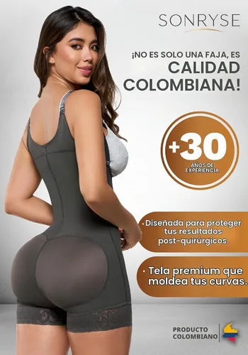 Vista 2 de Sonryse Stage 2 faja Tummy Tuck Compression Garment Faja Body Shaper Shapewear for Women Fajas Colombianas Moldeadoras Negro ceniza entrepierna
