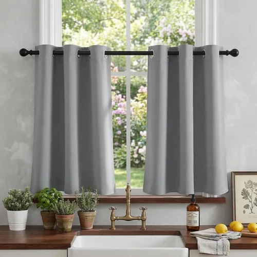 Vista 87 de RYB HOME - Cortinas para armario de 36 pulgadas, cortinas para oscurecer la habitación con ojales resistentes a la oxidación, cortinas de Aqua