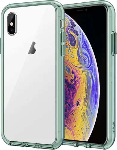 Vista 7 de JETech - Carcasa para iPhone Xs y iPhone X, no se pone amarilla, color negro Shockproof Protection, Scratch Resistant Hard PC Back, Durable