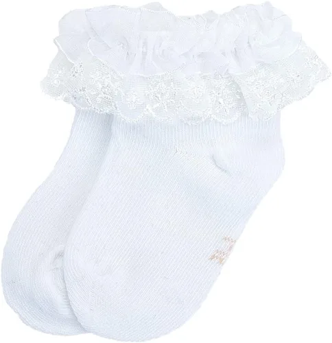 Vista 2 de Baby Girls Princess Frilly Lace Ruffle Socks 3 Pack Months