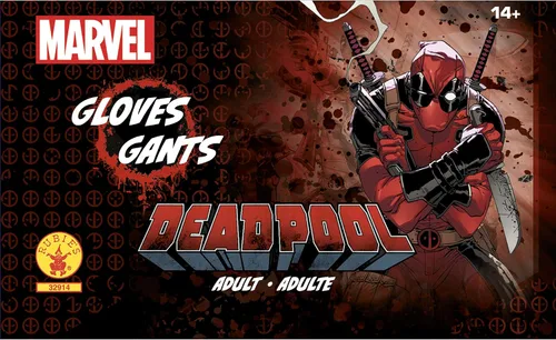 Vista 4 de Rubie's Costume Co. Deadpool - Guantes de disfraz para hombre