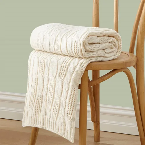 Vista 14 de Aormenzy - Mantas de punto trenzadas de 50 x 60 pulgadas, manta suave, acogedora y ligera, manta de acrílico lavable a máquina, manta decorativa