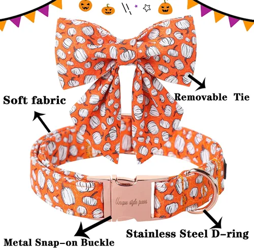 Vista 89 de Unique style paws - Collar para perros con corbatín, collar ajustable para perros y gatos, pequeño, mediano y grande