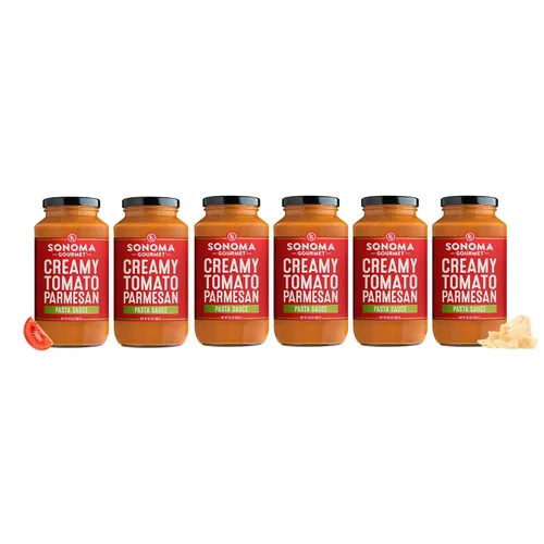 Vista 28 de Sonoma Gourmet Tomate cherry con salsa de pasta de albahaca USDA orgánico, sin OMG, sin gluten y sin azúcar añadido, hecho con ingredientes