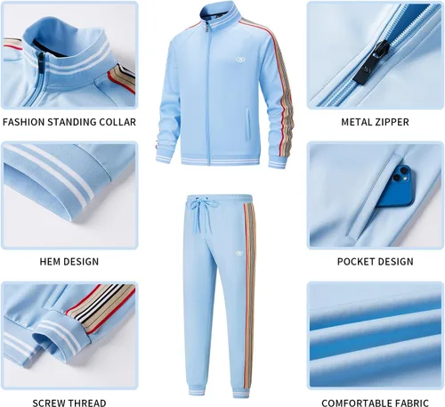 Vista 3 de W JIANWANG Conjunto de chándal para hombre