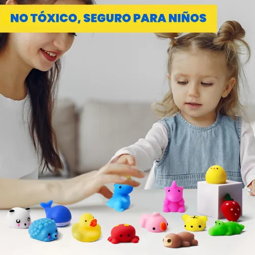 Vista 5 de JOYIN Mochi - Juego de juguetes squishy, paquete aleatorio de 25 mini squishy mochi, recuerdos de fiesta para niños, juguetes kawaii para aliviar