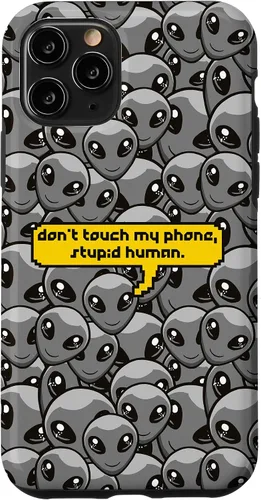 Vista 29 de Alien Dont Touch My Phone Stupid Human Funny Space Lover Case for iPhone 17