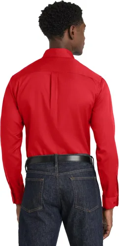 Vista 3 de Port Authority Camisa SuperPro React de sarga de manga larga con botones para hombre