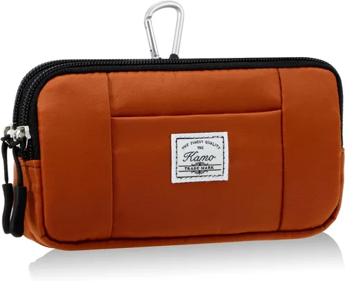 Vista 27 de KAMO Funda multiusos de lona horizontal para smartphone, funda para teléfono celular con asa para cinturón, bolsas de cinturón para mujeres, funda
