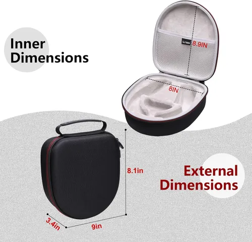 Vista 7 de LTGEM - Funda rígida para auriculares BlueParrott B450-XT/B350-XT/S650-XT/B550-XT Fits JLab Go Work Gen 2 Noise Cancelling Bluetooth Headset