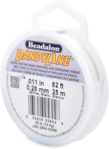 Vista 17 de Beadalon Dandyline - Hilo para tejer y atar cuentas, 0.005 in / .004 pulgadas, negro, 82.0 ft