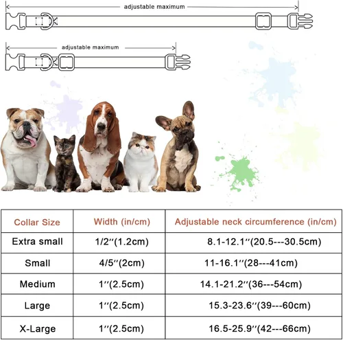 Vista 4 de MR. CHUBBYFACE - Collar de cumpleaños para perro con patrones, suave, ajustable, para perros pequeños, medianos y grandes