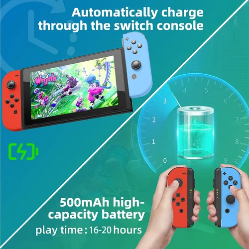 Vista 2 de UpgradedJoypad for Nintendo Switch Controller,Switch Controllers Replacement for SwitchOLEDLite, Switch Controllers Joypad Support Fitness