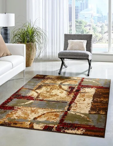 Vista 14 de Unique Loom Barista Collection - Alfombra de área - Catuai (2' 2" x 3' 1" ovalada, multi/marrón)