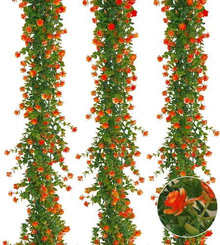 Vista 7 de RECUTMS Flores artificiales negras guirnaldas de eucalipto negro Loto negro