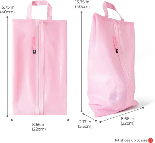 Vista 5 de pack all Bolsa de zapatos para viajes, bolsa de zapatos resistente al agua para gimnasio, bolsa de tacos de fútbol resistente al olor para deportes
