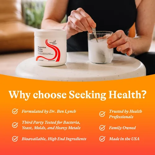 Vista 6 de Seeking Health Polvo de malato de magnesio – Suplemento mineral que apoya la salud ósea y la salud muscular – Fórmula con malato de dimagnesio