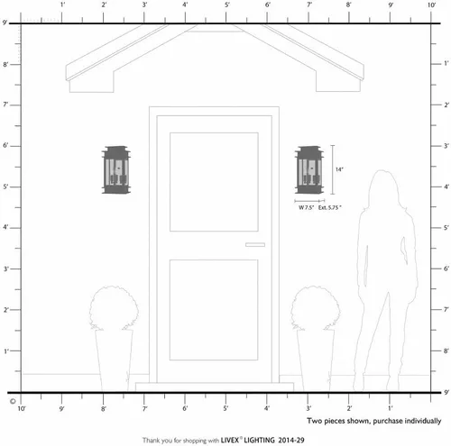 Vista 9 de Livex Lighting 2014-07 Princeton linterna de pared al aire libre Bronce con reflector de acero inoxidable cromado pulido