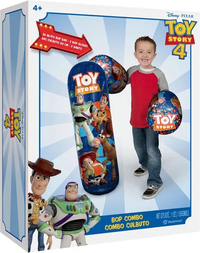 Vista 2 de Hedstrom Toy Story 4 Bop Bag - Juego de saco de boxeo y guantes inflables, se infla hasta 36 pulgadas